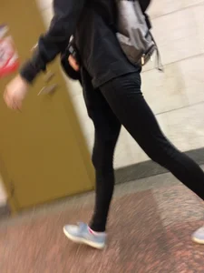 Hot Legs in Tight Jeans Subway Candid
