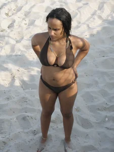 Waiting for the beach shower