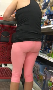 Milf at Target in pink leggings