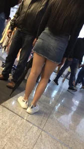Beautiful girl in a miniskirt!