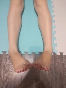Feet and Skinny Legs Home Closeup Candid