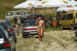 Nude beach and topless girls