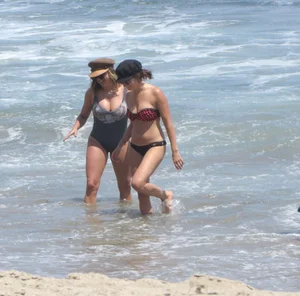 Ashley Tisdale in bikini on the beach in Malibu