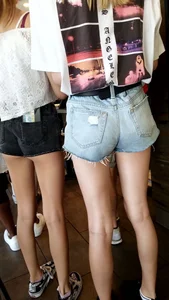 Teens in shorts shorts…tiny butt cheeks