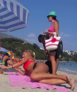Milf in thong bikinis