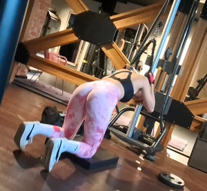 Sexy Gym Girl in Pink Leggings Doggy Style (OC)