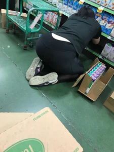 Co worker showing off ass for me