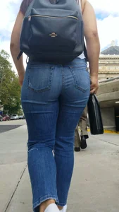 Two girls with nice asses walking in tight jeans