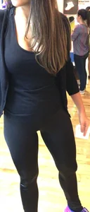 Girl with Hot Fit Legs in Leather Leggings Store Creepshots Gallery