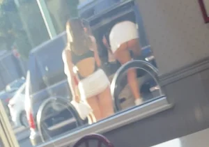Sorority chicks go to to InNOut half naked