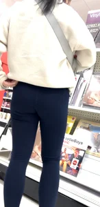Petite tight Asian yoga pants at target bends over