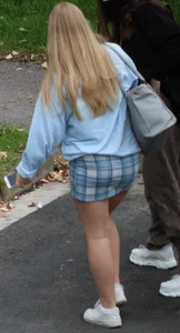 Blonde Teen Mini Skirt