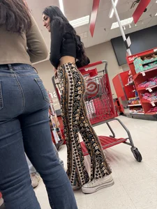 [OC] Tight College Chick with a Booty in Patterned Flare Leggings