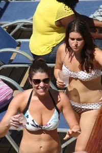 Mostly mature bikini babes on a Carnival cruise