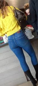 Tall girl with nice ass in jeans