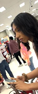 Ebony Coed juicy booty inspection