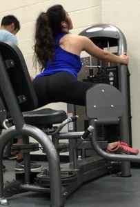Girl in Tights Working Out at the Gym Video