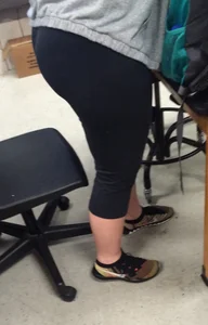 Chubby Ass in Tights Closeup