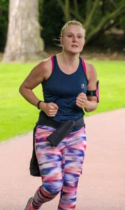 Candid track girls and runners