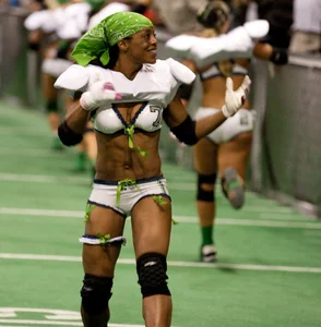 Sexy female football players with hot bodies