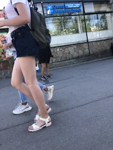 Candid Teen in Shorts Street Creepshots