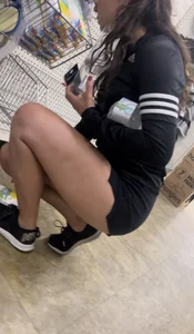 Sexy lightskin girl in shorts