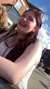 Windswept Smiley Women With Dyed Hair (Face Shots + Ass)