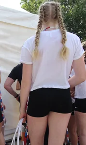 Candid track and field girls