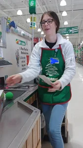 Teen at work in jeans