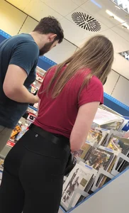 Hot ass in black leggings