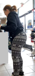 Leggings Fat Ass Milf RedHead Front And Ass Caps