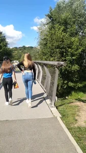 TIGHT JEANS / Great Ass in hot Jeans walking in front of me