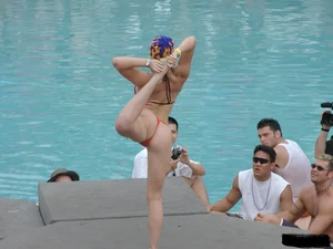 Beach voyeur girls in bikinis, thongs and topless