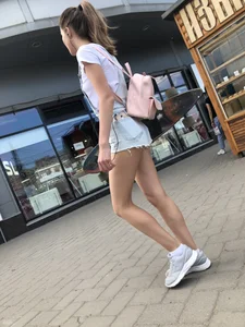 Hottest Legs in Denim Mini Shorts on the Street Creepshots