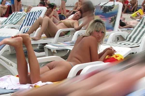 Candid beach and bikini babes