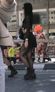 Carnival girls wearing pantyhose, spandex shorts, stockings, skirts and other outfits