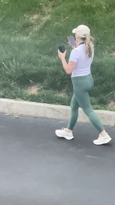 Fine white girl who lives in my complex takes a walk
