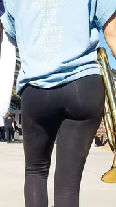 Girl with Sexy Ass and Legs in Tights Street Candid