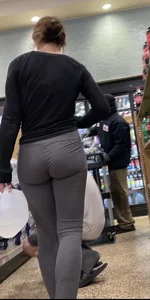 Butterface with Tight Gray Leggings