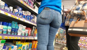Lovely jeans ass at the supermarket (not oc)