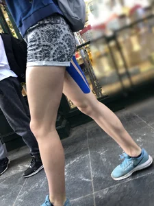 Perfect Hot Legs in Shorts Subway Escalator and Street Closeups