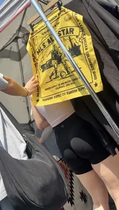Sexy pawg in tight biker shorts vintage shopping