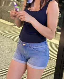 Incredibly Sexy Girl in Denim Shorts Creepshot