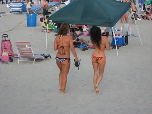Mix of candid girls at the beach and in bikinis