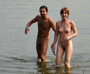 Nude beach and topless girls