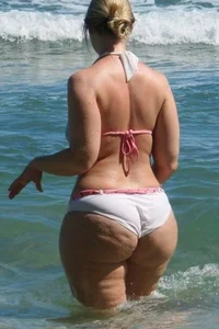 Milf With a Huge Chunky Ass Standing in the Water Beach Creepshot