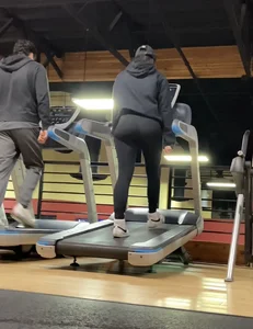 Caught her jiggly ass again but this time in leggings