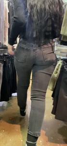 Goth white girl fills jeans
