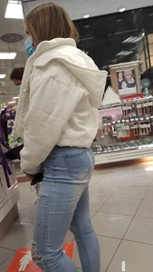 Nice jeans ass in the waiting line