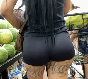 Big Booty Latina in Spandex Shorts [OC] *CHEEKS OUT*